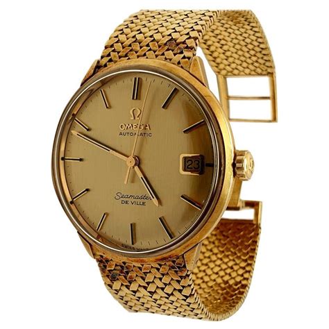 omega 9 carat gold watches|omega watch 18k gold.